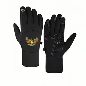 1 pair with Waylon Jennings Low Down Freedom 1973 TourEagle Emblem nEagle Emblem winter gloves fishing gloves Touch Screen Comfort Fit Outdoor Sports unisex sports gloves keep warm birthday gifts Thick