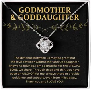 Presents Idea For Godmother from Goddaughter, Godmother and Goddaughter Jewelry, Mother's Day Gift for Mom