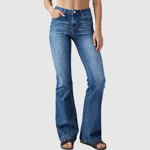 Flamingals Wash High Waist Flare Leg Jeans
