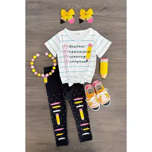 Women's "Recess, Homework..." Printed 2-Piece Legging Set
