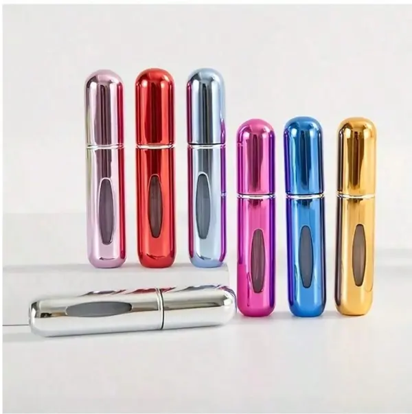 1pc Refillable Reusable Portable Mini Fragrance Atomizer Spray Bottle Set - Leakproof, Easy-To-Fill Travel-Size Handheld Pocket Misting Device, Empty Perfume Vial Storage Jars for Daily Use, Party Ready (Refillable Type Home Organizer)