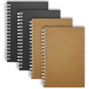 Small Spiral Notebooks 4 x 6 Inch - 4 Pack Mini Pocket Memo Note Pads 80gsm Paper Notepad with 50 Sheets per Pad,  for Notes and Lists