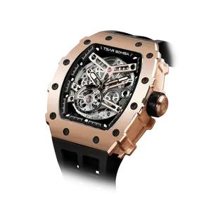 Tsarbomba Elemental Automatic Skeleton Watch TB8208A Mechanical Wristwatch
