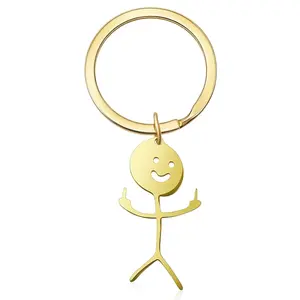 Funny Middle Finger Shape Keychain, Cute Matching Accessory for Couples & Best Friends, Trendy Personalized Novelty Gift, Perfect Birthday Surprise Present for Boyfriend Girlfriend