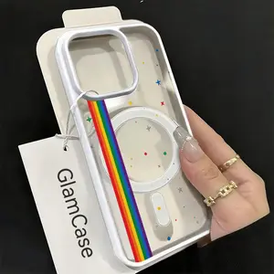 Rainbow Starry Sky Phone Case， Vibrant Aesthetic Style for iPhone 17 16 15 14 13 12 11 Plus Pro Max， Unique Artistic Creative Gift.
