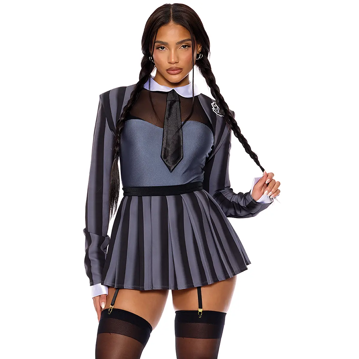 Forplay Women's Halloween Class on Wednesday 3-Piece Women's TV Show Character Costume