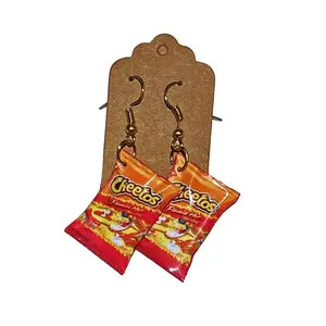 Resin Art Earrings | Hot Cheetos Chip Bag
