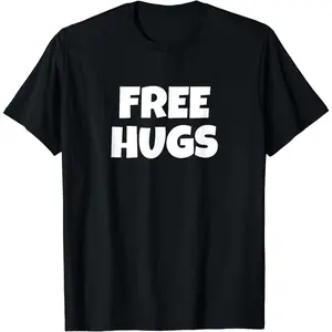 Cotton Short Sleeve FREE HUGS SHIRT T-Shirt For Men Women
