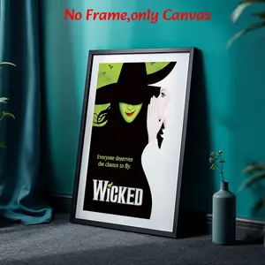Wicked Posters Canvas Prints, Musical Theater Wall Art, Witch and Girl Decor, Unframed Art for Living Room, Bedroom, Office, Gift