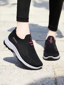 Women's Platform Casual Sports Shoes | Lightweight & Breathable Slip-Ons | Everyday Comfort Walking Shoes | Walking Shoes Mesh