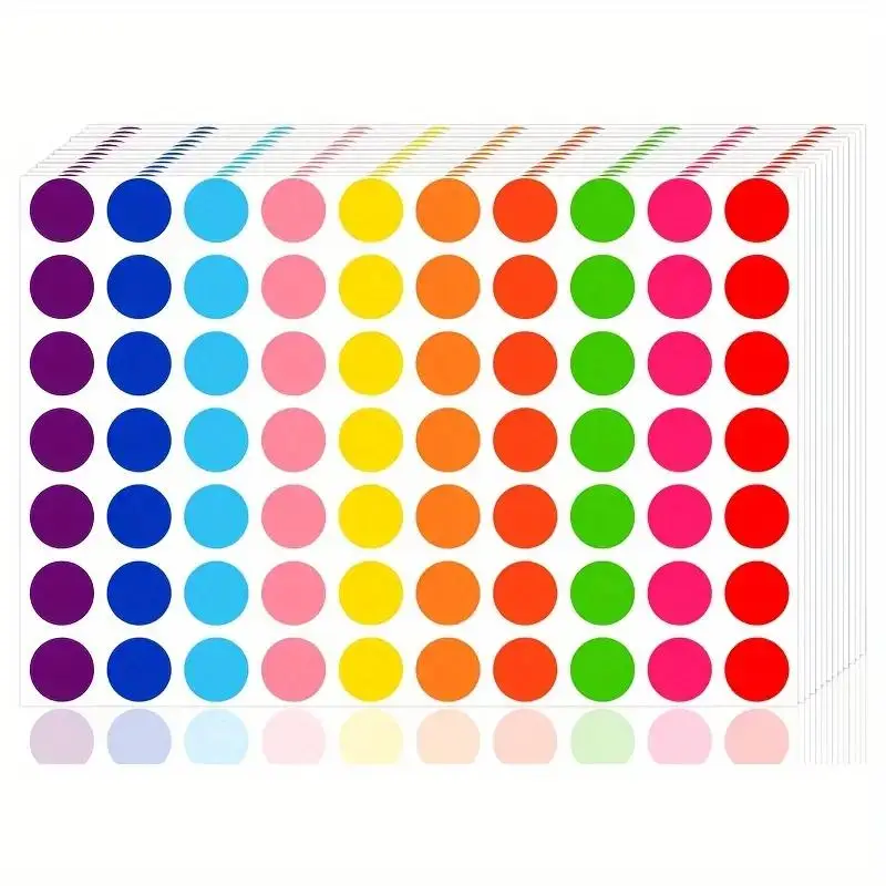 Round Dot Sticker (700/800pcs), Colorful Label Sticker, Round Price Sticker, Decoration Sticker, Office Stationery & Supplies