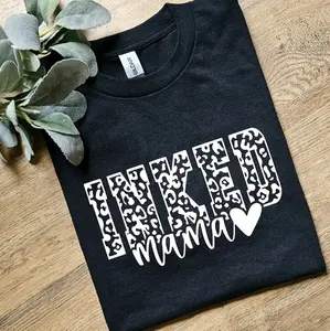 Cute inked mama popular cheetah print tattoos mama momlife motherhood tee