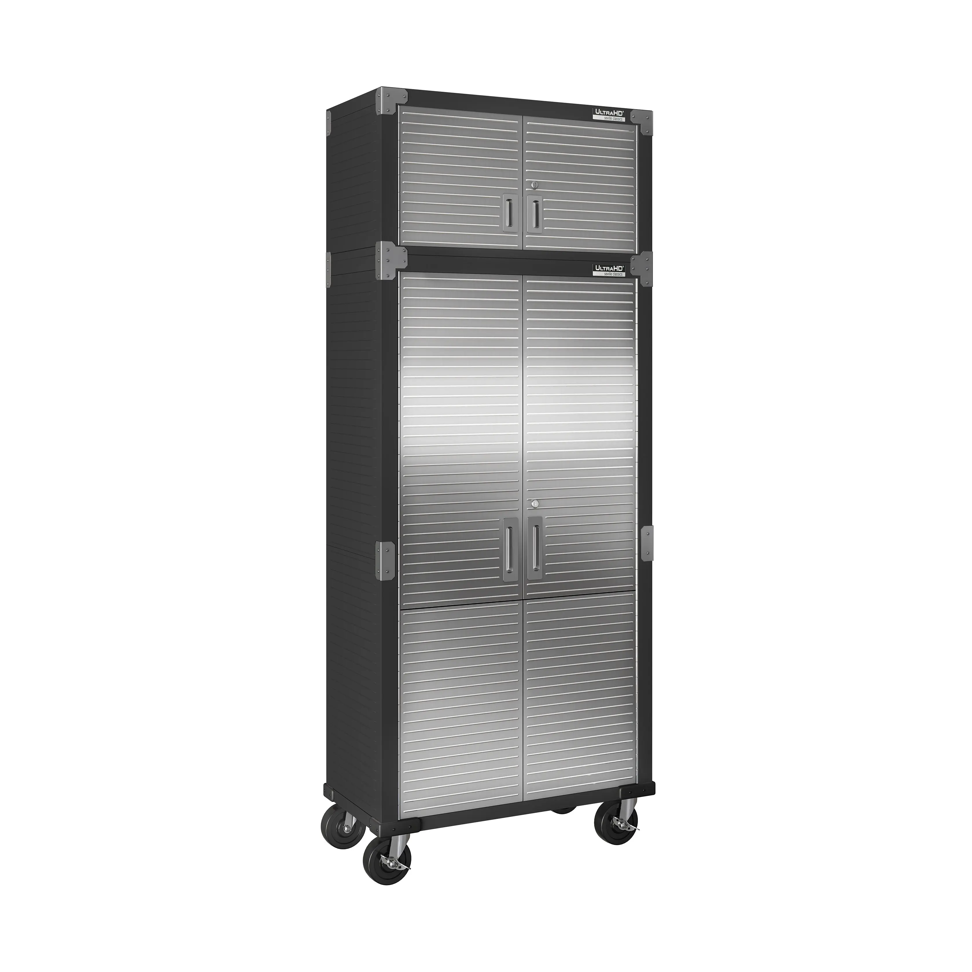 UltraHD® 2-Piece Rolling Storage Cabinet Set - Graphite Furniture, Closet Organization Organizer for Indoor Use