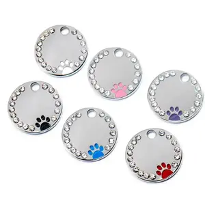 Personalized Dog/Cat Cute Paw Pet ID Tag with Unique Laser Engraving Name and Phone Number for Pet Collar - Prevent puppy/kitten from getting lost