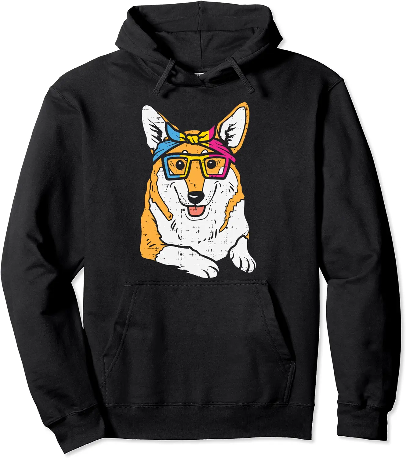 Welsh Corgi Pansexual Headband Pan Pride Flag Dog Men Women Pullover Hoodie - Farhadheid Shop 53B094738BYZ