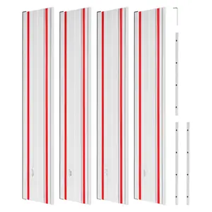 Track Saw Guide Rail System With 110-Inch Cutting Range, Includes Four 27.5-Inch Aluminum Extruded Guide Rails And Three Connectors, Compatible With Makita, Festool, And WEN Track Saws, For Precision Woodworking Projects