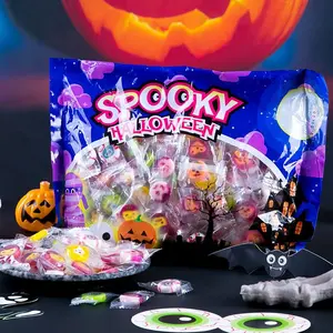 Halloween Cartoon Hard Candy Spooky Design Sliced Candy Bag Party Gift Snack for Kids Fun Creative Treat