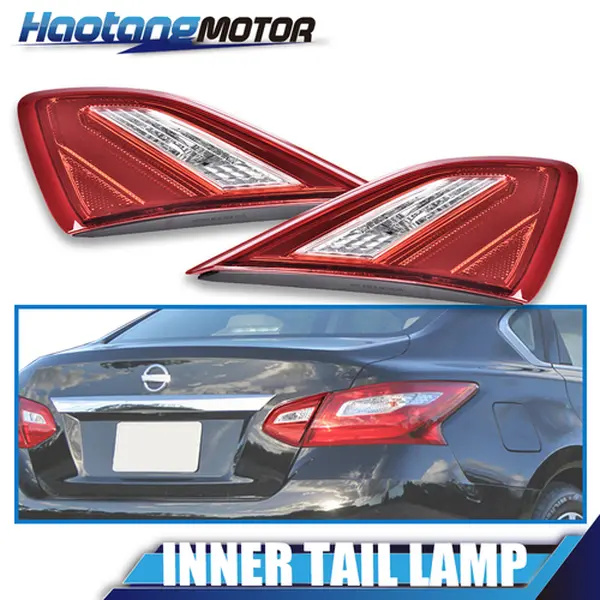 CROSSDESIGN Rear Left & Right Side Inner Tail Lights Brake Lamp Fit For 16-18 Nissan Altima