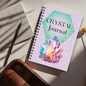 Crystal Journal Workbook for Chakra Healing, Crystal Grids, Intentions, Meditation & Manifesting, Includes Ritual Pages & Spiritual Planning Tools