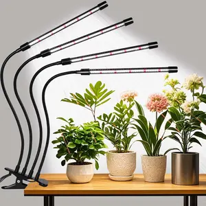 Grow Lights for Indoor ,168 LEDs Clip  Lights, Full  LED  Growing Lamps with Flexible Gooseneck, 3/9/12H Timer, 3 Spectral Modes, 10 Dimmable Levels, 4