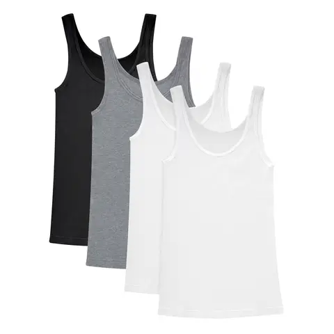 Hanes Originals Women's Tank Top 4-pack Camisole Multi Pack Comfortable Fit Soft Stretch Fabric Breathable Octtp4