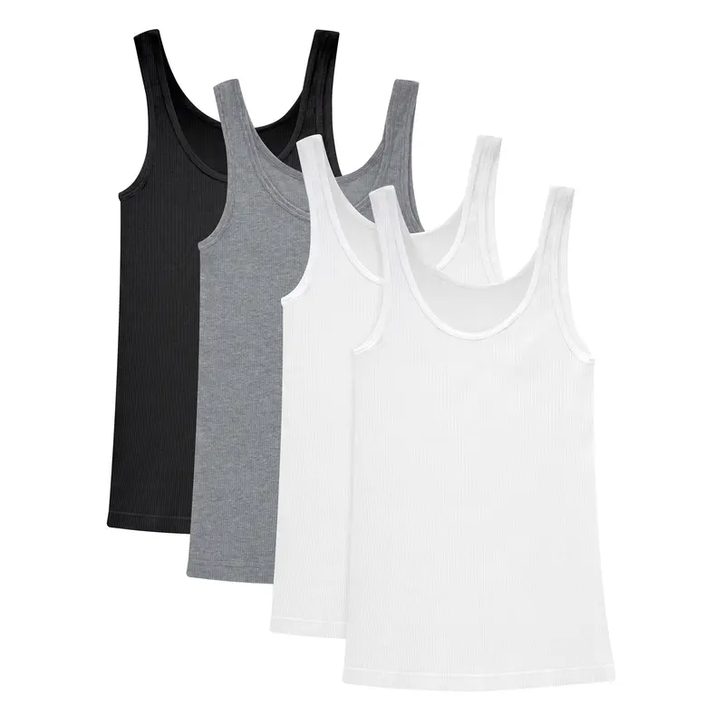 Hanes Originals Women's Tank Top 4-pack Camisole Multi Pack Comfortable Fit Soft Stretch Fabric Breathable Octtp4
