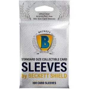 Beckett Shield Clear Standard Size Card Sleeves - 100ct Pack