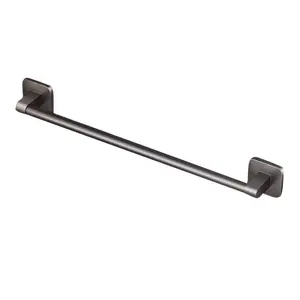 No-drill Towel Rack Wall Mounted Bathroom Toilet Storage Shelf Single Rod Hanger Oil Rubbed Bronze Finish