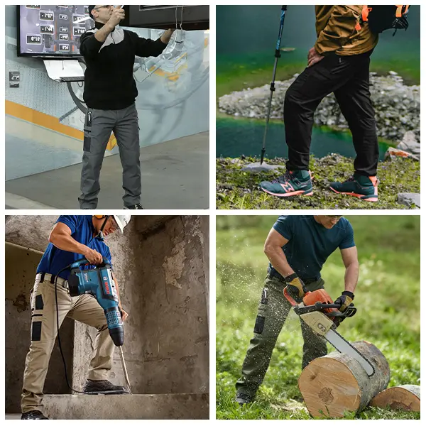 HOMUG Men's Solid Color Tactical Work Pants,230g/m² new fabric,with Multiple Pockets and Zipper Closures, Durable Outdoor Training Pants, Available in Multiple Colors, Fishing, outdoor activities, work, hiking, camping,Suitable for Spring and Autumn Wear.