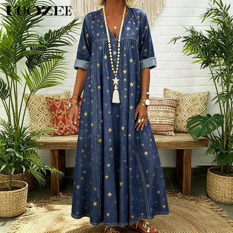 long denim dresses - TikTok Shop