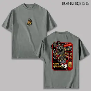Happy Hookin Firefighter T-Shirt, Vintage Streetwear Firefighter Graphic Tee, Soft Cotton Blend, Gift For Firefighters And First Responders