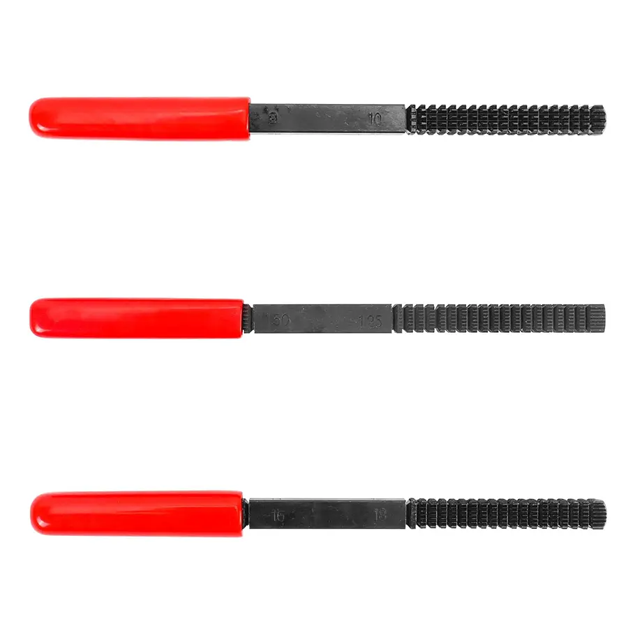 GJANSH 3PCS Thread File Set, SAE & Metric Thread Restorer Files, Thread Chaser Repair Tool for Damaged External Threads