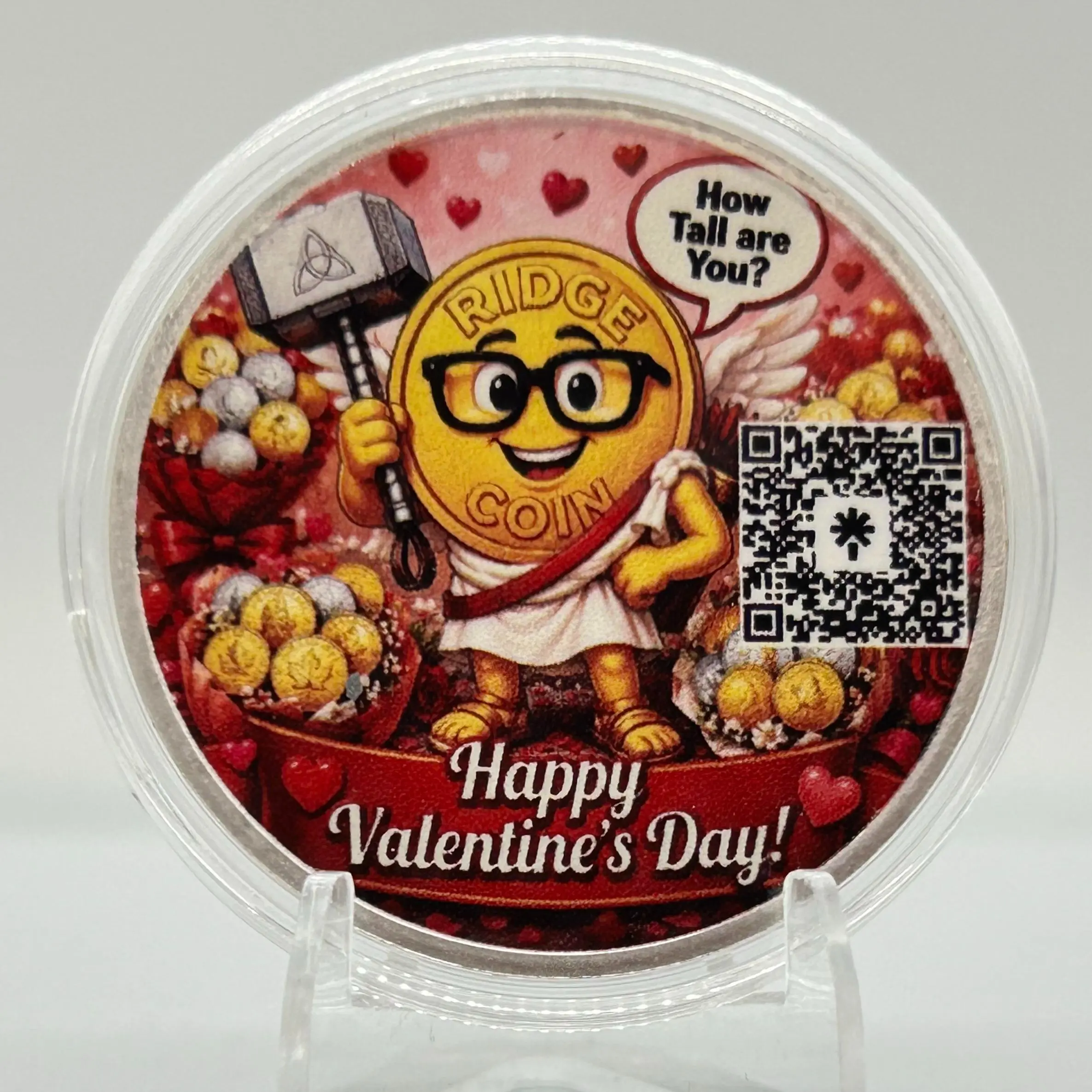 Cupid's Height Check , Limited edition Custom Ridge Coin 1 Oz Silver Bullion Round