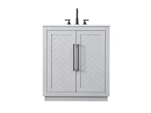 Elegant Kitchen & Bath VF29030GR 30 in. Single Bathroom Vanity, Grey