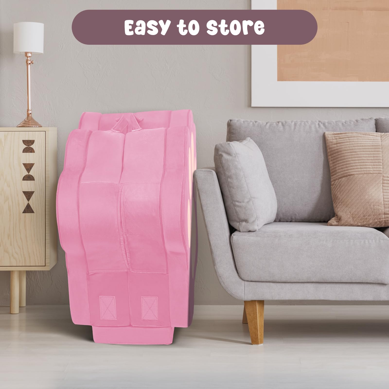 Portable Toddler Floor Bed,Foldable Toddler Travel Bed with Washable Cover for Kids,Soft and Safe