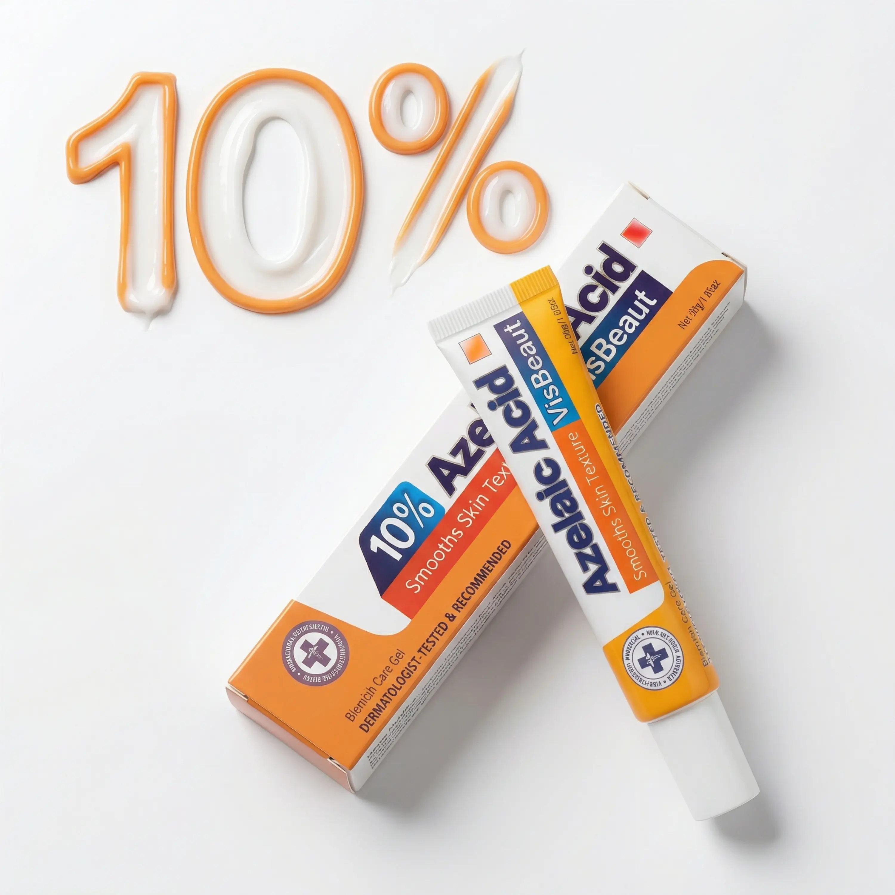 VISBEAUT 10% Azelaic Acid Gel Serum for Redness Relief, Smoothing Skin Texture & Unclogging Pores, 30g
