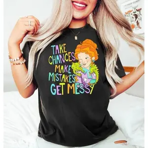 Seize the opportunity, take a bold step, and get a bit funky with T-shirts, Miss Frizz shirts, back-to-school shirts, magic school bus shirts, teacher shirts, and women's funky tops