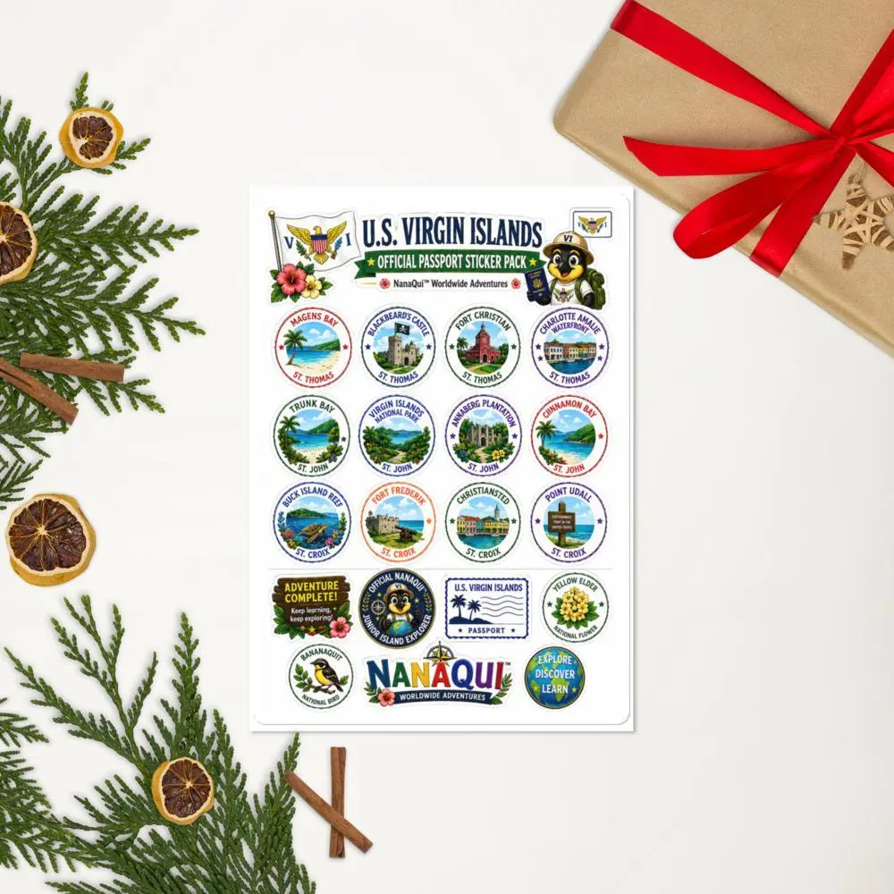 NanaQui USVI Official Passport Sticker Pack