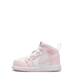 Toddler's Jordan 1 Mid Pink Foam/White-Fire Red (DQ8425 608)