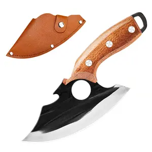 《Buy Knife get free knife Sheath》  Outdoor Camping Knife,Multifunctional Fishing Knife Stainless Steel Sashimi Knife  Mini Portable Kitchen Accessories Forging Hammer Pattern Slicing Meat Knife Gift for Friend Family Boyfriend Father