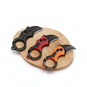 Compact Mini Claw-Shaped Foldable Dining Utility with Ring Grip & Multi-Color Options | Portable Camping Gear