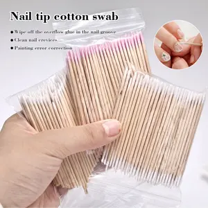 Nail Cleaning Cotton Swab Stick, Precision Clean Nail Edges, Clean Nail Crevices, Painting Error Correction, Perfect for Gel Removal, Blending & Wipe Off Overflow Glue, Convenient & Practical, Safe for Nails, Beauty Cosmetics