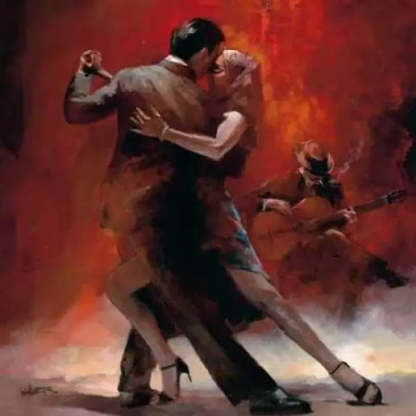 ArtLine Artistic Wall Decor Poster Print - PDXGA0116266 Small Tango Argentino II by Willem Haenraets, 12x12 in