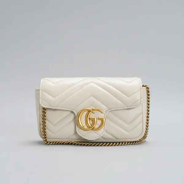Pre-owned GUCCI leather Crossbody bags GG Marmont Super Mini Chain Crossbody Bag BGP233769
