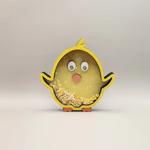 Baby Chick Shaker, Easter Tiered Tray Decor, Easter Hutch Decor, Chick Shaker Sign, Glitter Easter Shaker, Easter Shaker Sign, Easter Chick