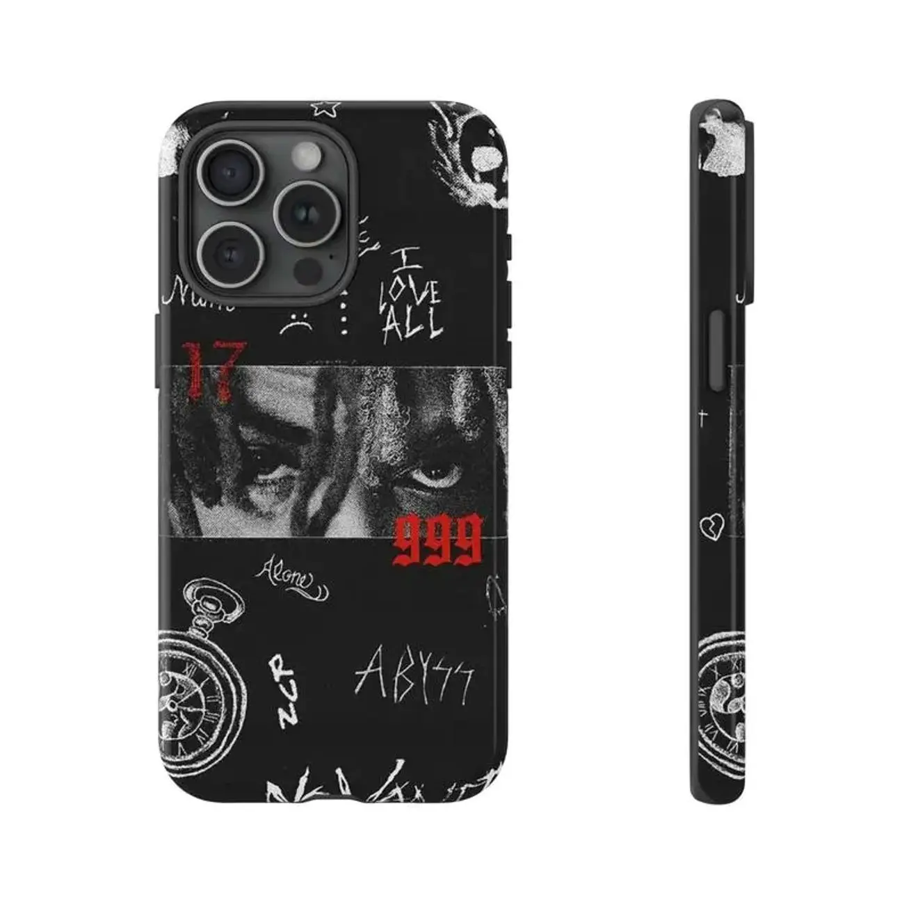 Rapper XXTentacion x 999 JuW Tough Phone Cover For IPhone 11 12 13 14 15 16 17 Plus/Pro/Pro Max, Music Phone Case, Gift Idea V4G