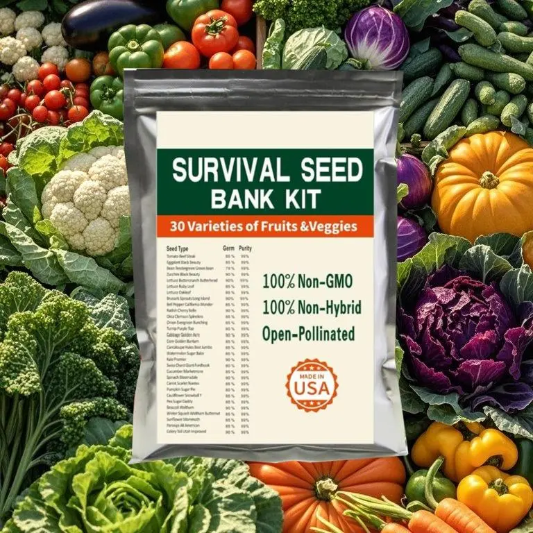 All-in-One Vegetable Seeds Pack – 30 Varieties, Non-GMO Assortment for Backyard Gardens, Patio Pots, and Raised Bed Planting