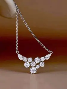 1 PC Glamorous Cubic Zirconia Charm Necklace Pendant For Women Valentine's Day Gift Wedding Jewelry