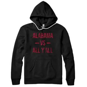 Alabama Vs All Y'All Vintage Weathered Southerner Pullover Hoodie