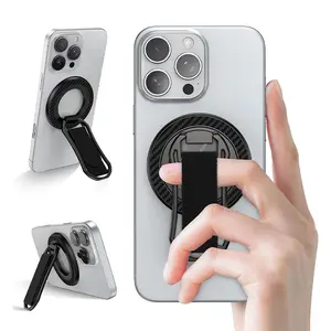 Xcimnw for MagSafe Phone Grip Kickstand Compatible with MagSafe Finger Loop, 4-in-1 Phone Ring Holder Strap for iPhone 17/16/15/14/13/12 Pro Max & MagSafe Cases Magnetic Attach, Foldable & Ultra-Portable Design